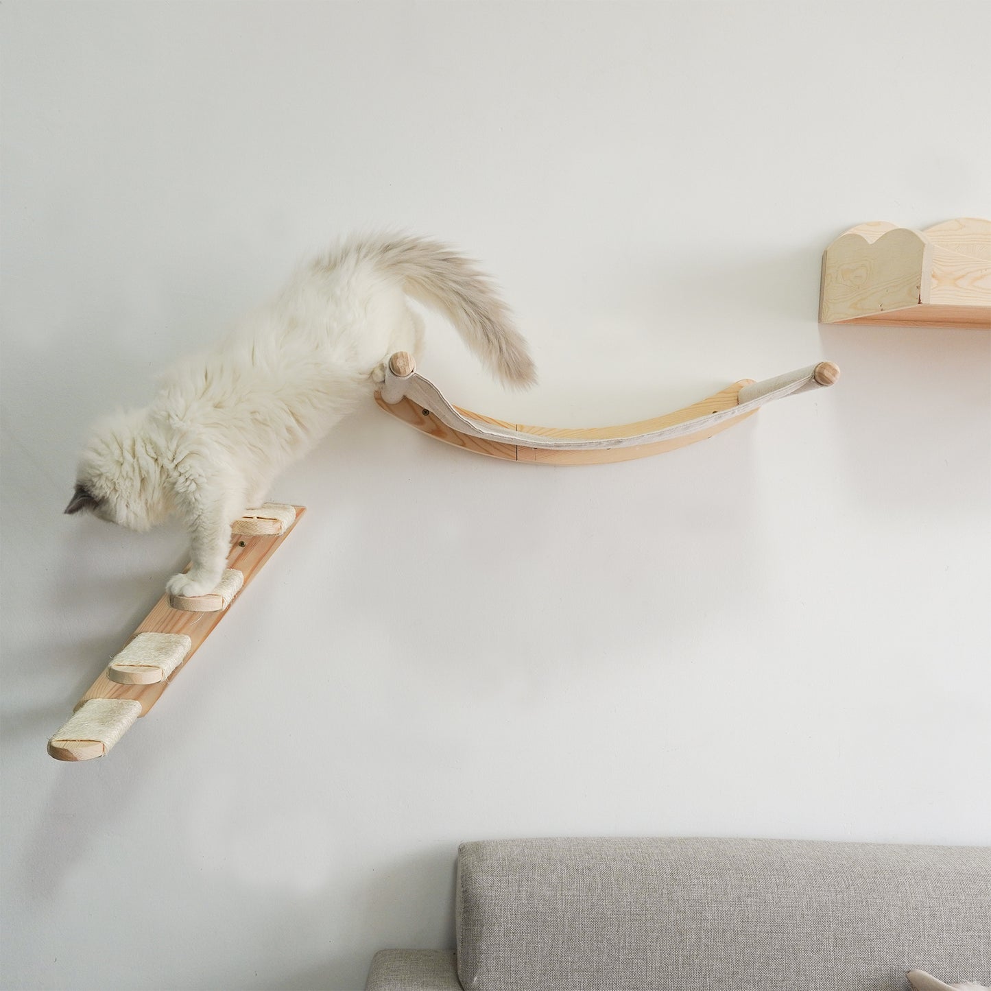 Cat Stairway with Sisal Scratching and Hammock