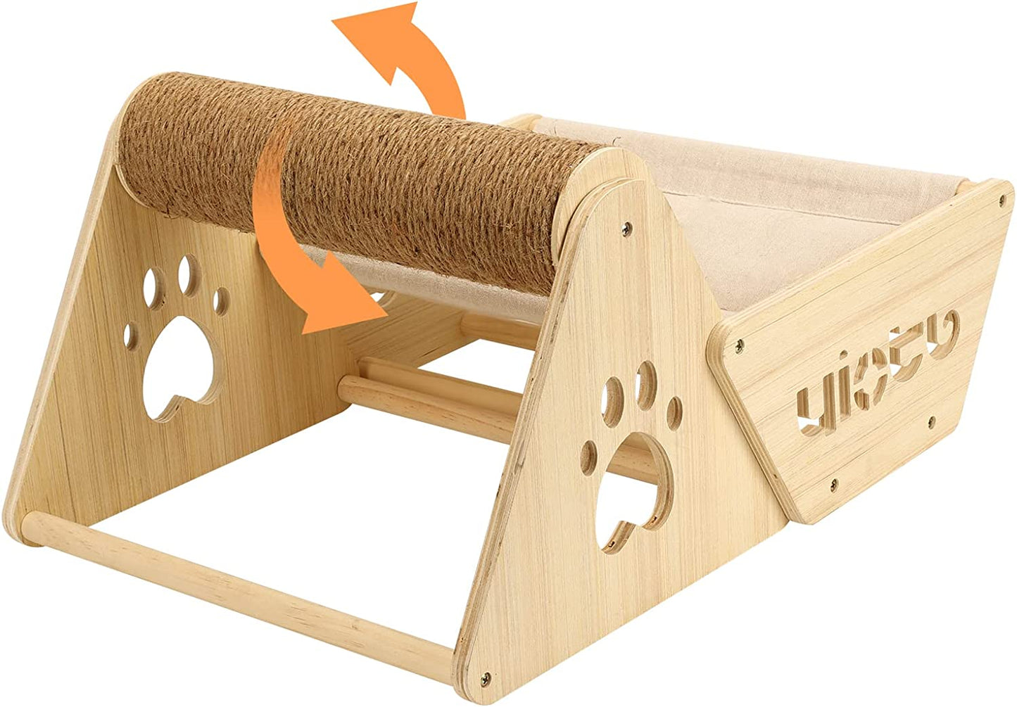 Cat Hammock with Scratching Post Elevated