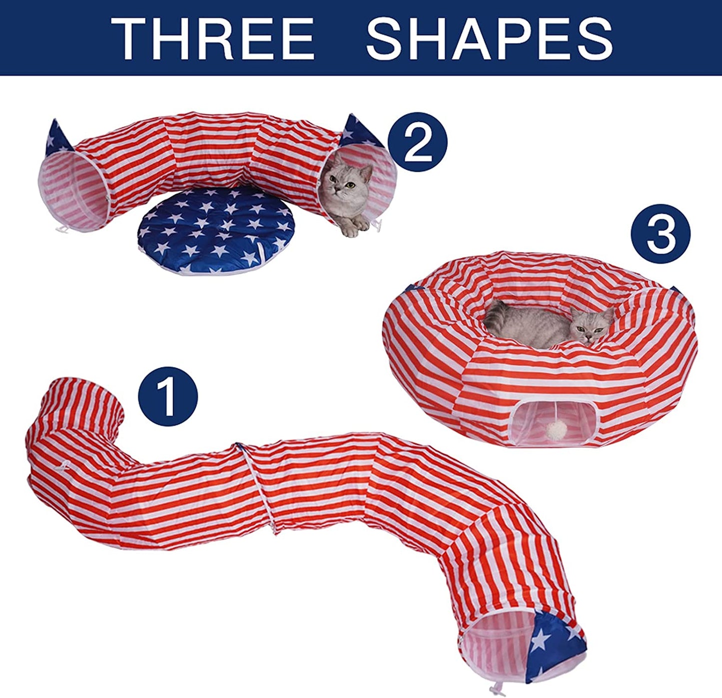 Versatile Cat Tunnel Bed - Multi-Functional 2-in-1 Cat Toy