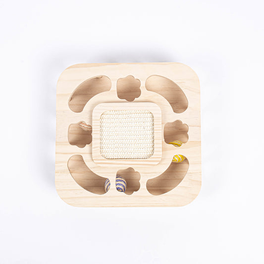 Ball Palace Wooden Cat Toy