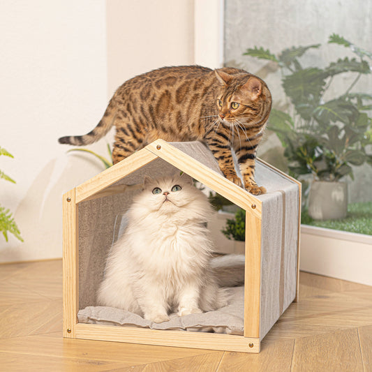 Cat House with Mat Indoor Cat Condo